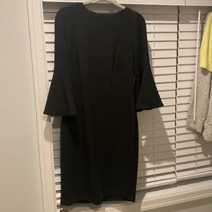 BNWT Black bell sleeve midi shift dress Calvin Klein size 10 BNWT